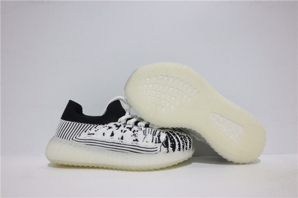 Youth Running Weapon Yeezy 350 Black/White Shoes 006